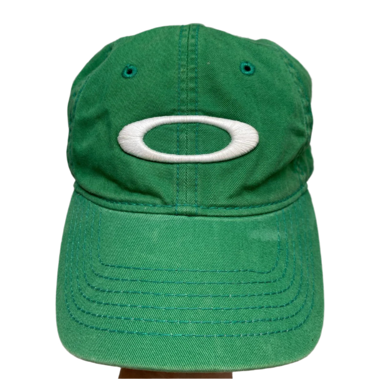 Oakley Green and White Baseball Cap