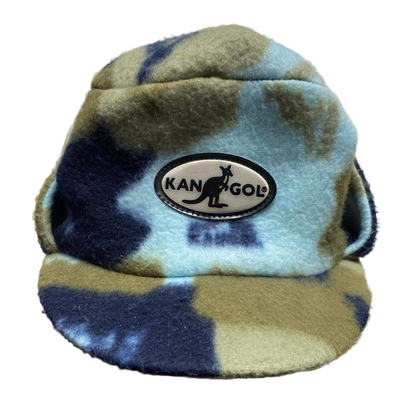Kangol Dog Ear Fleece Hat Camouflage Green and Blue