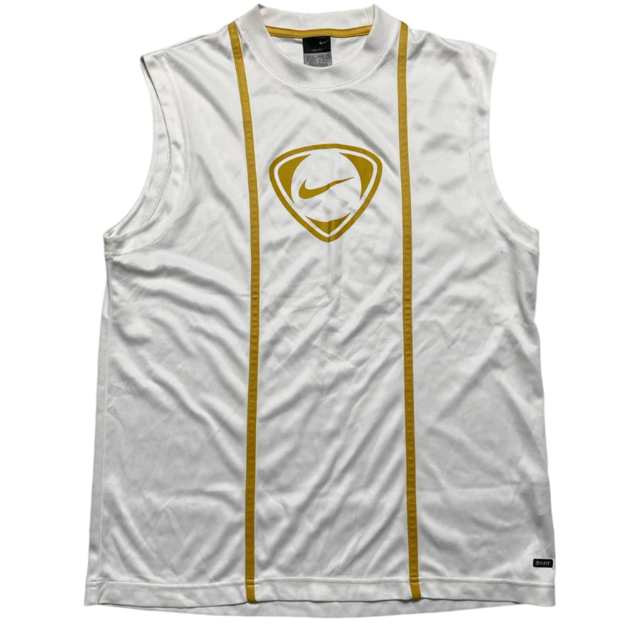 Nike Vintage Football White and Gold Vest (M)