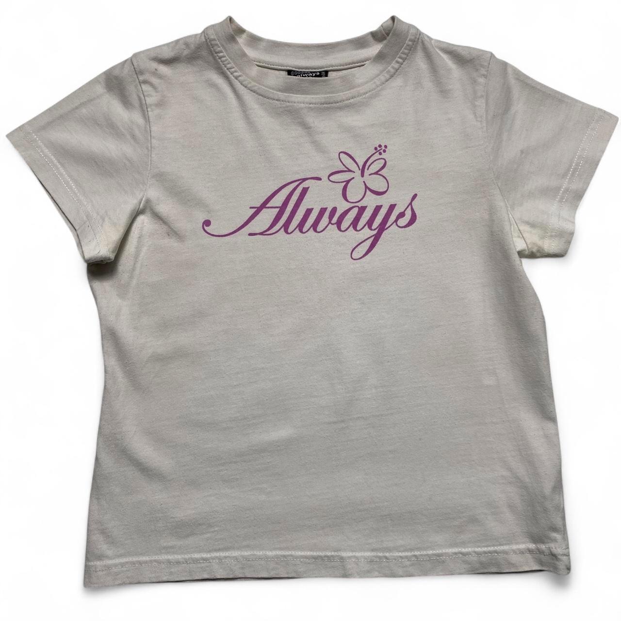 Always Do What You Should Do White and Pink Womens Baby Tee (M)