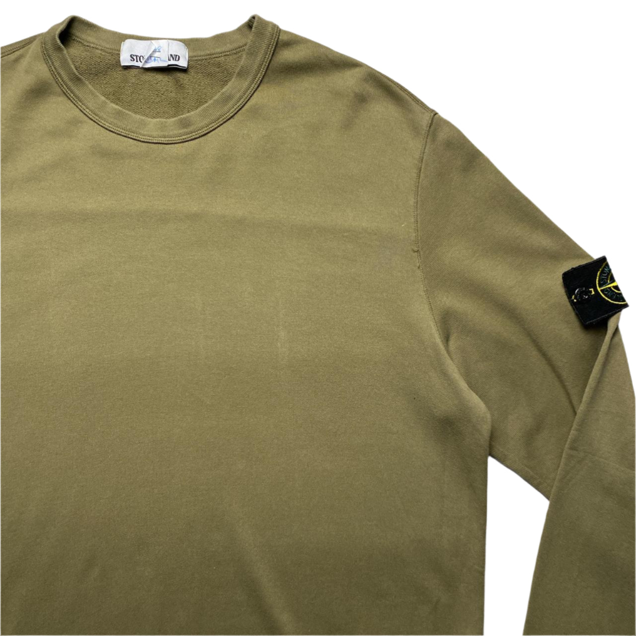 Stone Island Olive Green Crewneck Jumper (XL)