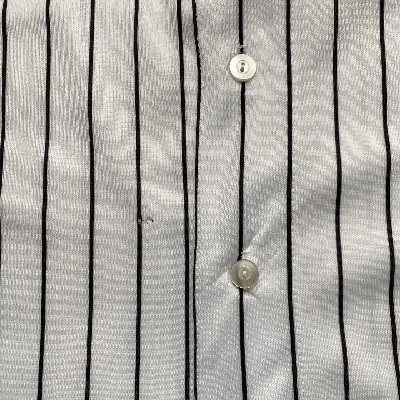 Chicago White Sox MLB Vintage Y2K Pinstripe White And Black Baseball Jersey (M)