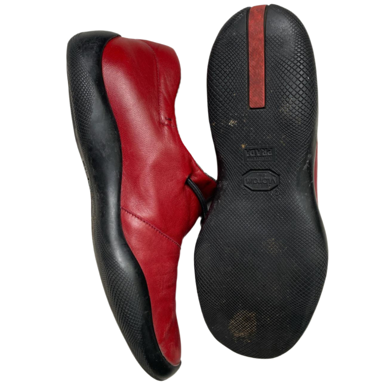 Prada Vibram Red Womens Cup Style Trainers (UK 5)