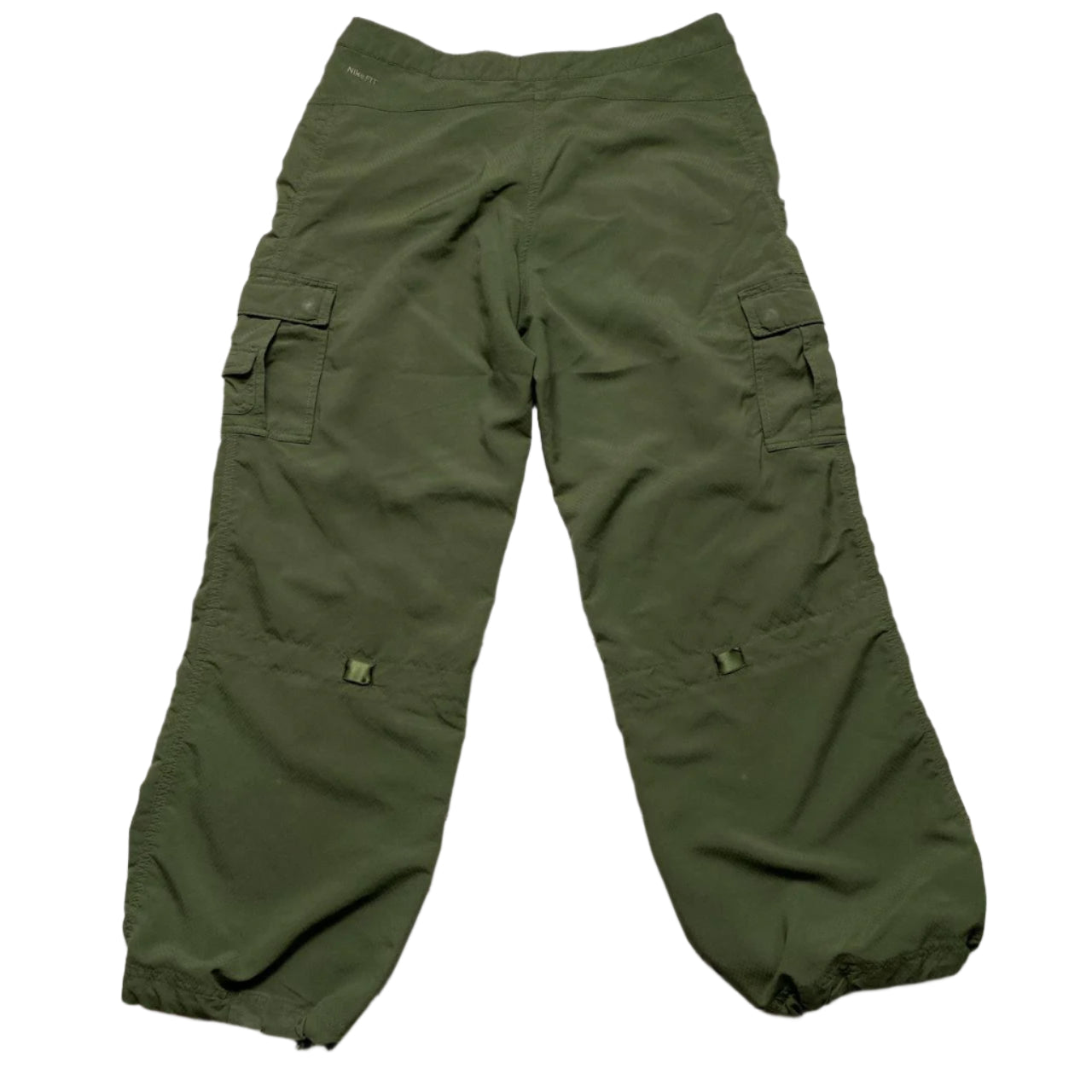 Nike Khaki Green and Pink Swoosh Baggy Womens Cargo Snopant Trousers (12)
