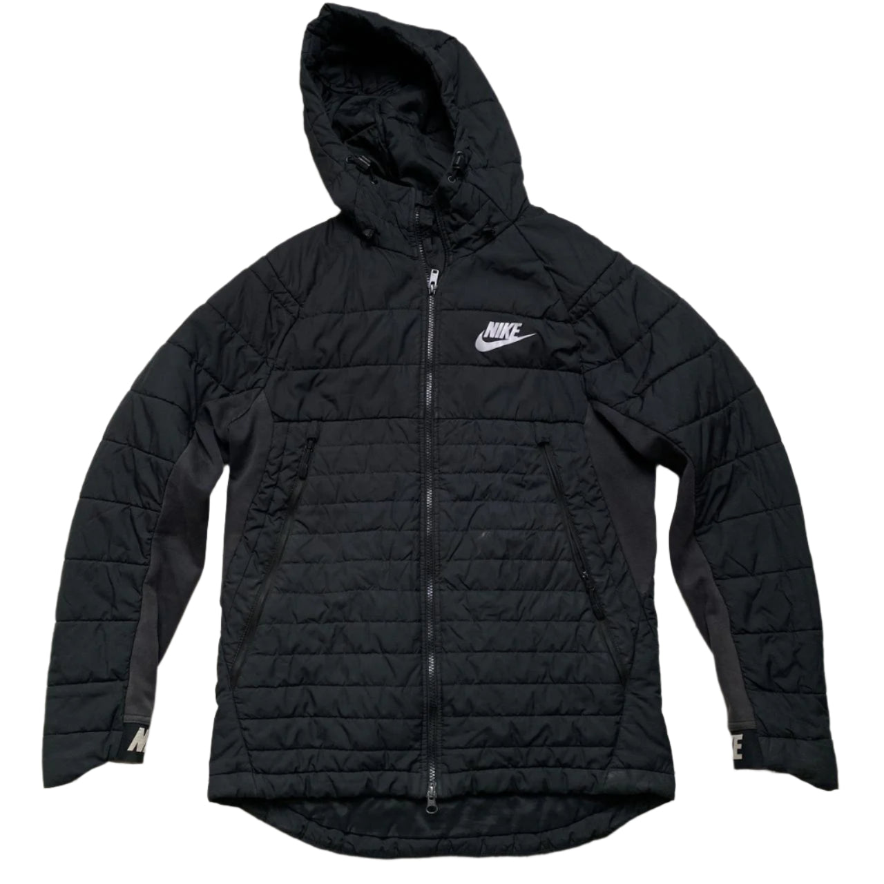 Nike Black and White Lightweight Puffer Jacket (M)