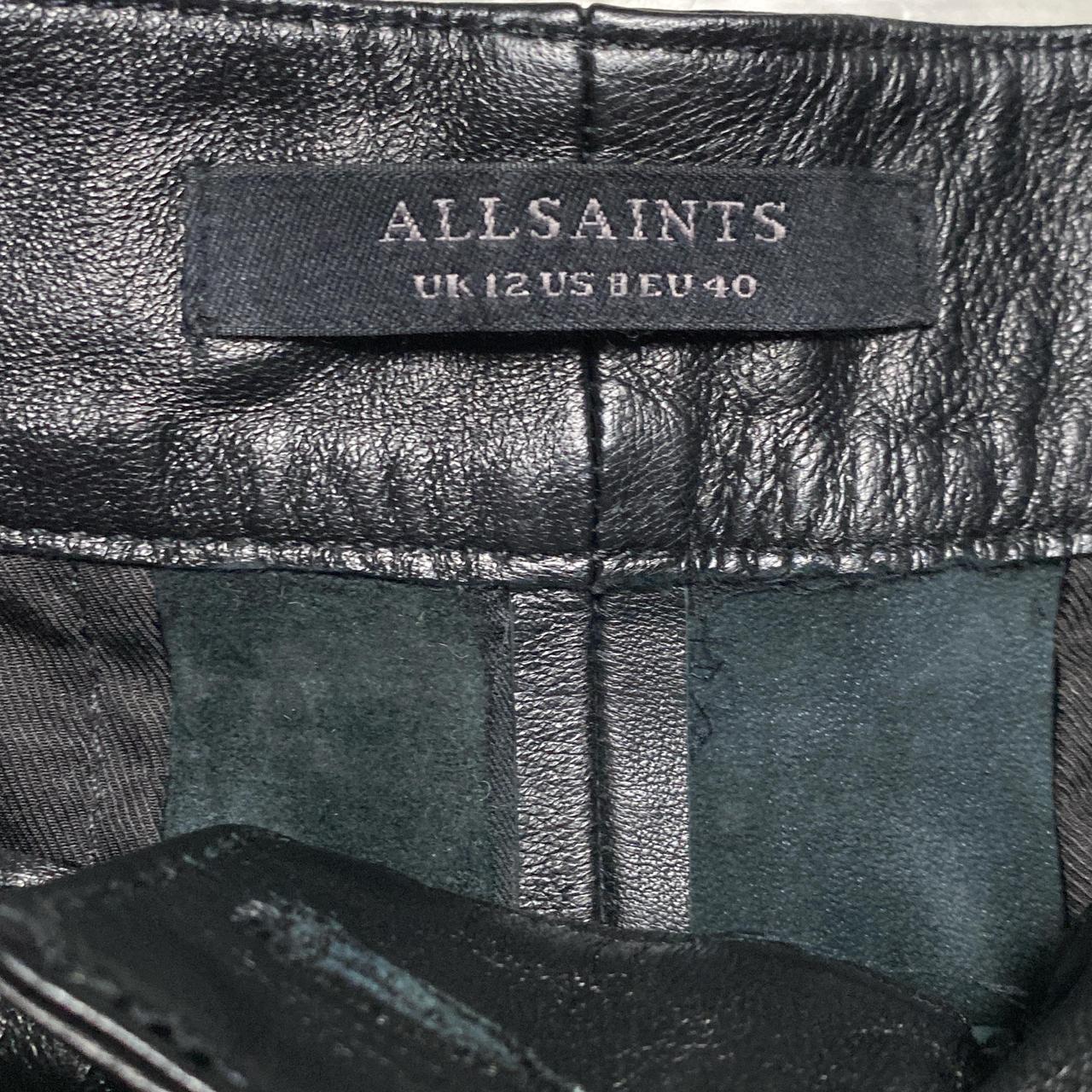 Allsaints Leather Wide Leg Trouser 3/4 Shorts (12)