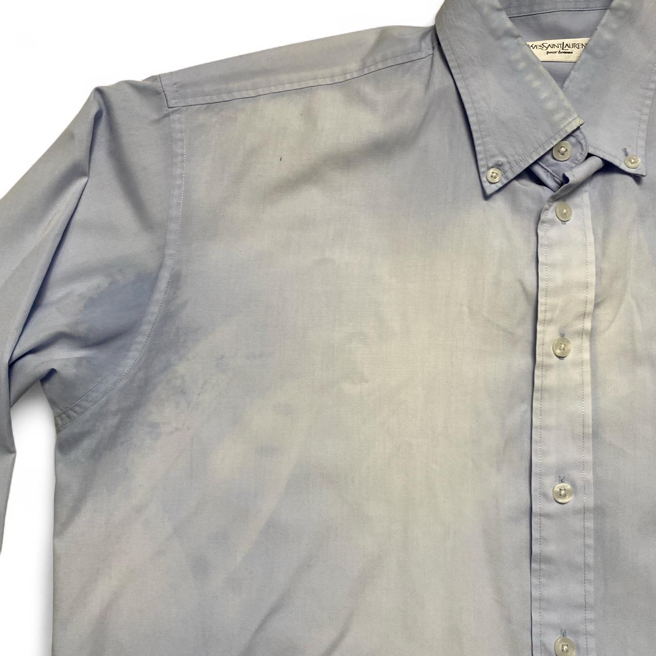 Yves Saint Laurent YSL Vintage Light Blue Long Sleeve Shirt (L)
