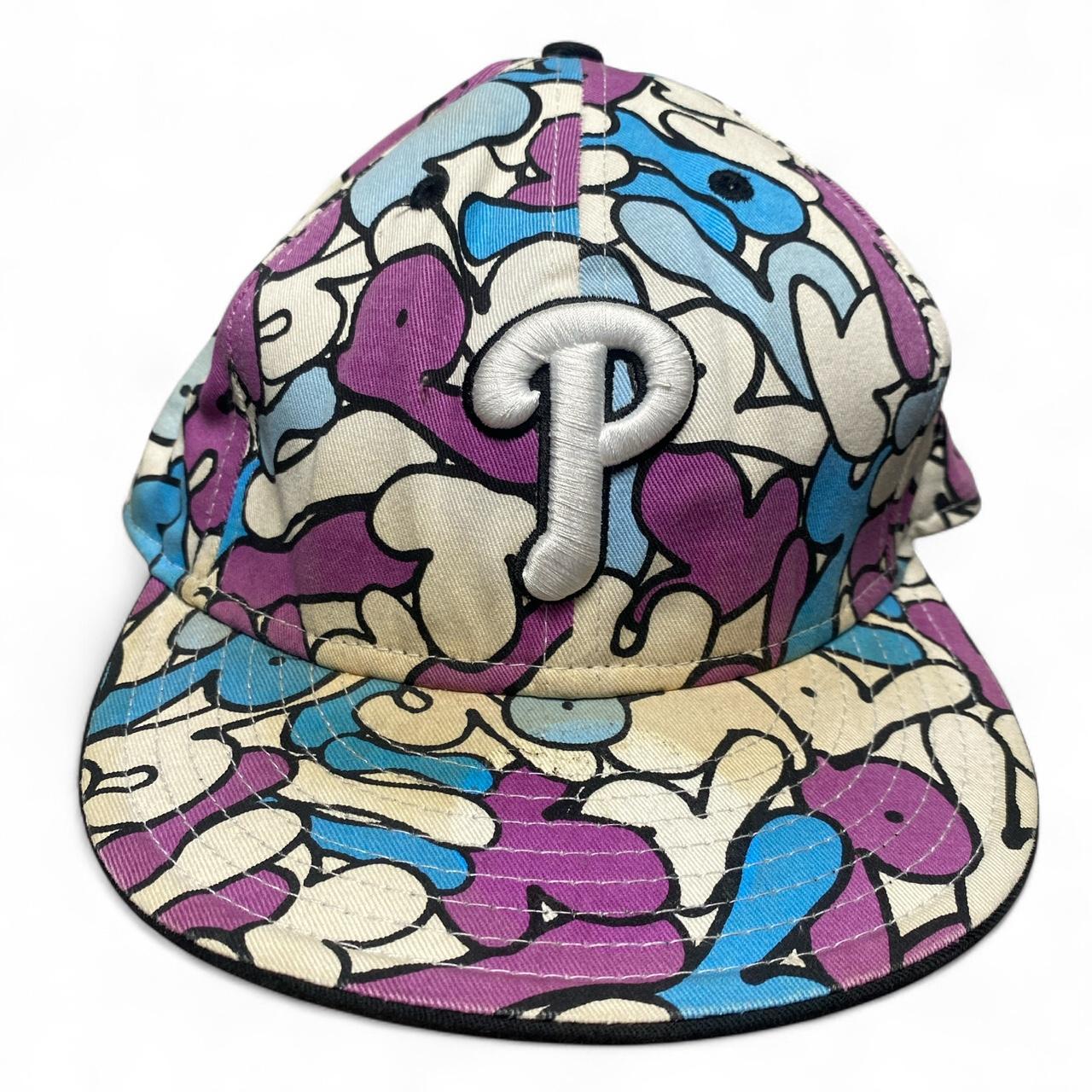 Philadelphia Phillies Repeat P Logo Purple Blue and White Fitted Cap