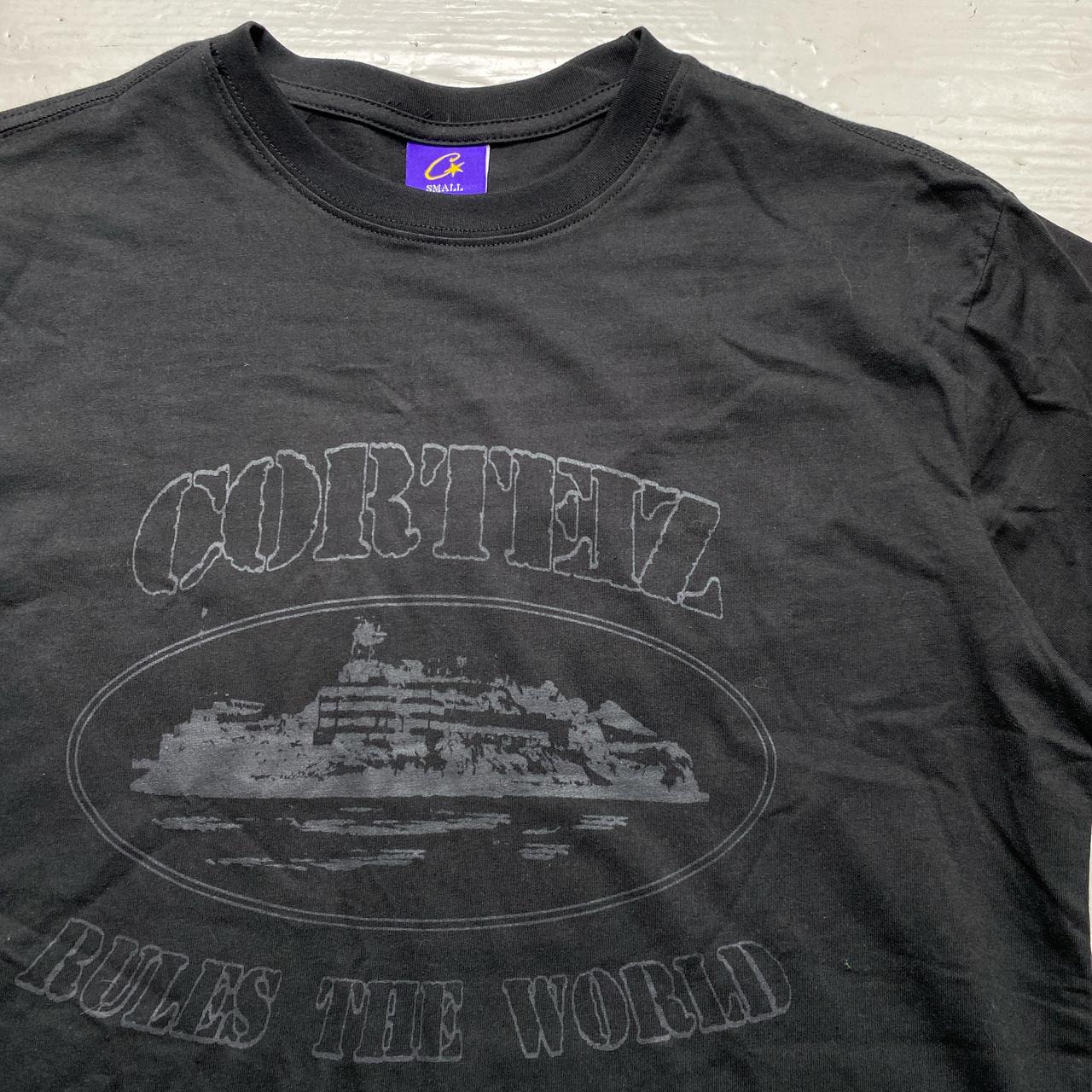 Corteiz Black on Black Alcatraz T Shirt