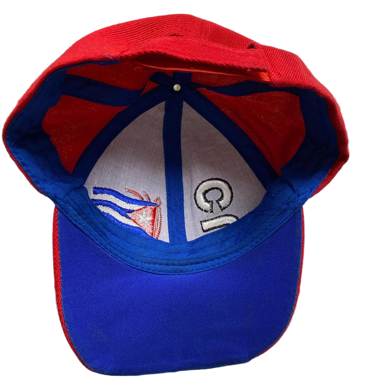 Cuba Vintage Blue Red and White Cap
