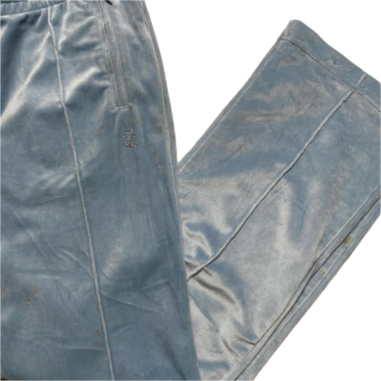 Juicy Couture Baby Blue Diamante Joggers ((L)