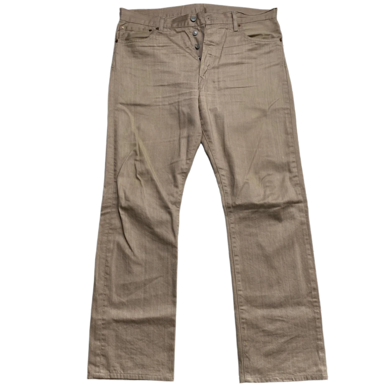 Levis 501 Beige Khaki Jean Trousers (36W)