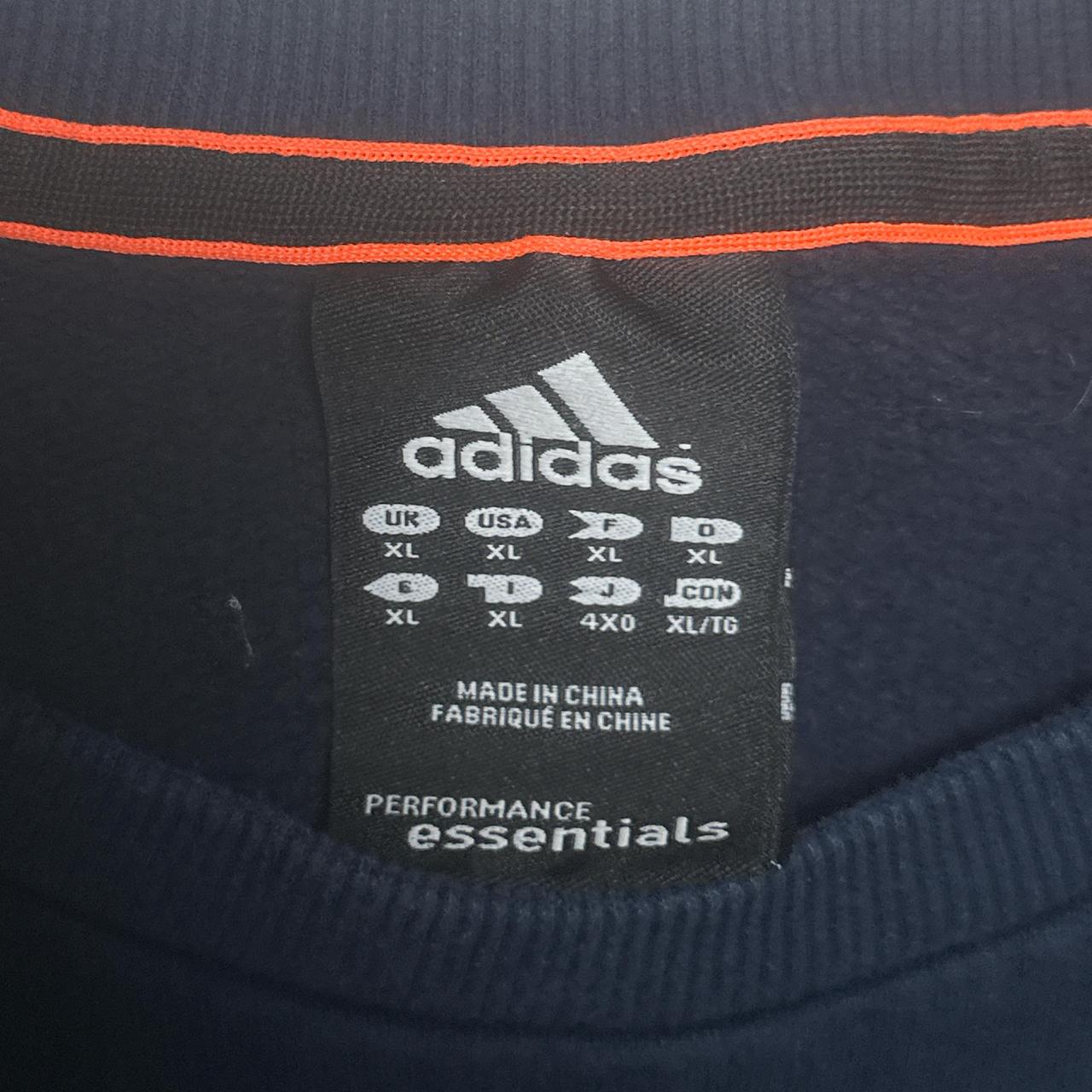 Adidas Performance Essentials Navy and White Jumper (XL)