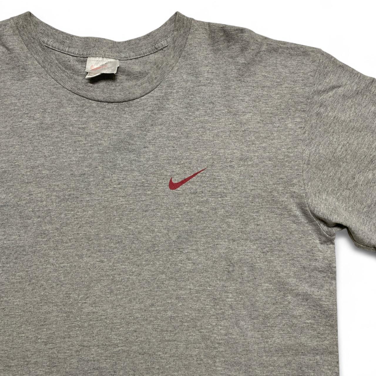 Nike Vintage 90’s Grey and Red Big Spellout T Shirt (L)