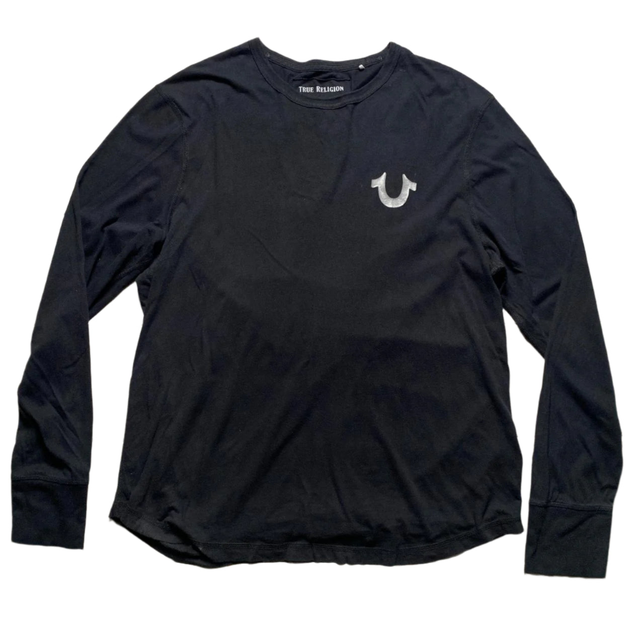 True Religion Long Sleeve Black and Grey T Shirt (L)