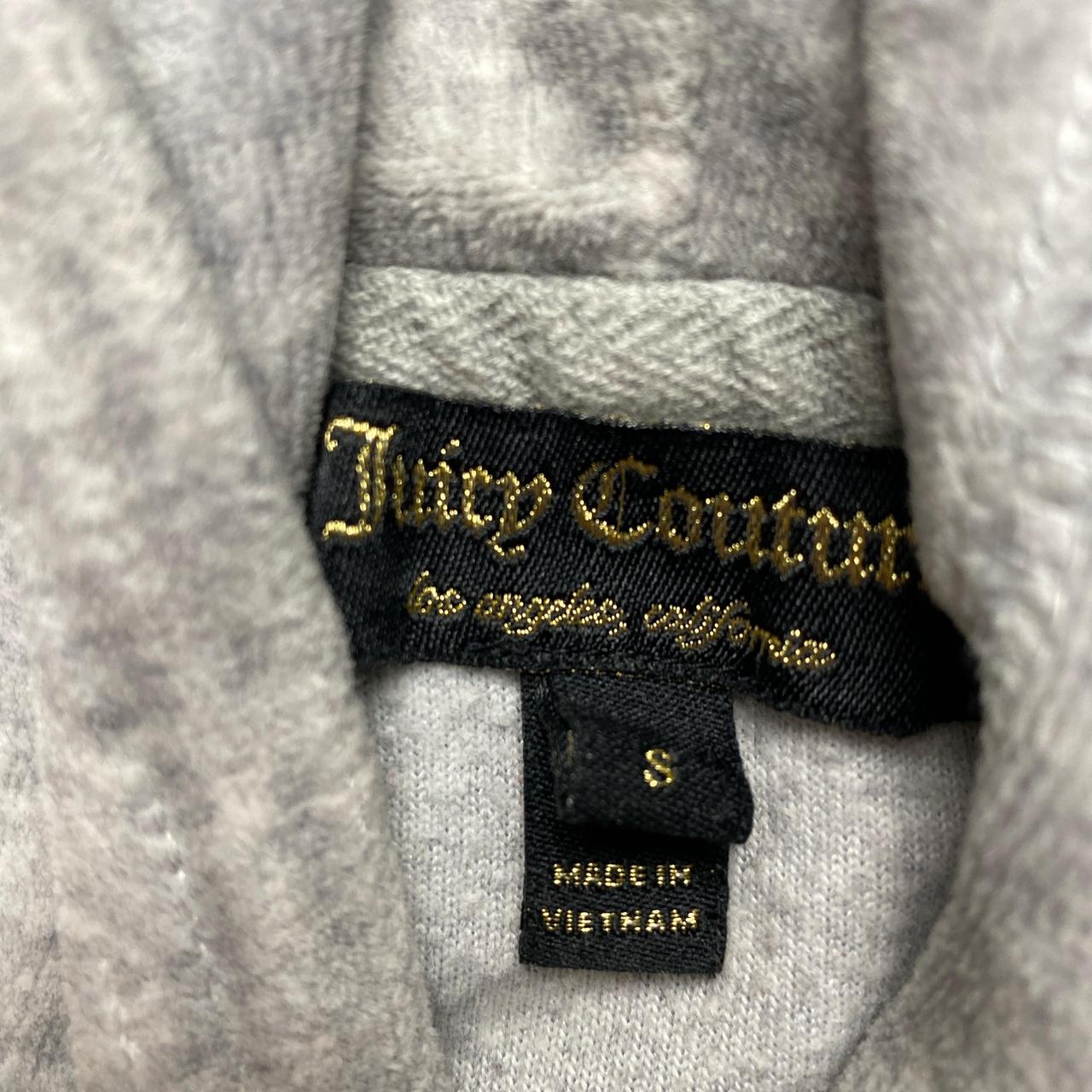Juicy Couture Grey and Pink Velour Tracksuit (S)