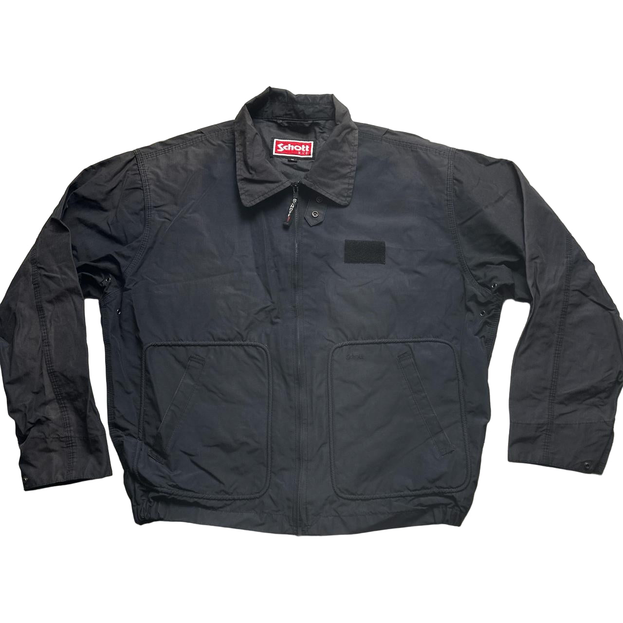 Schott Black Vintage Lightweight Bomber Jacket (M)