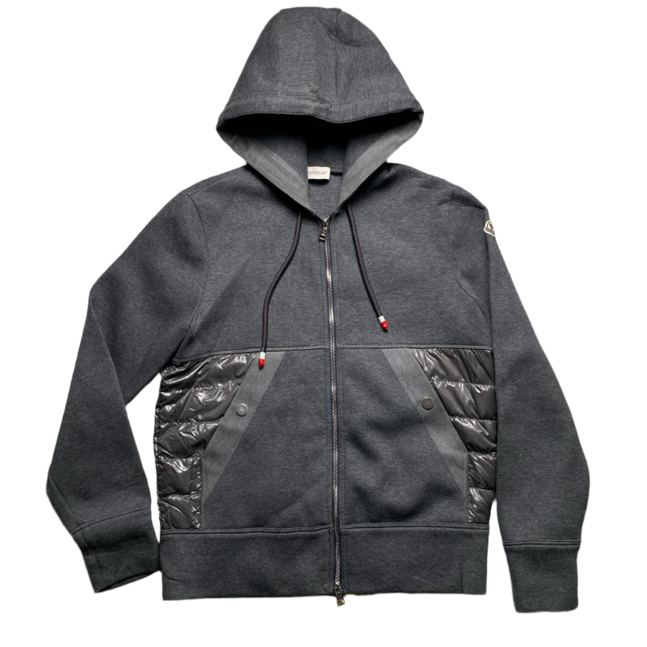 Moncler Grey Hoodie Puffer Jacket (M)