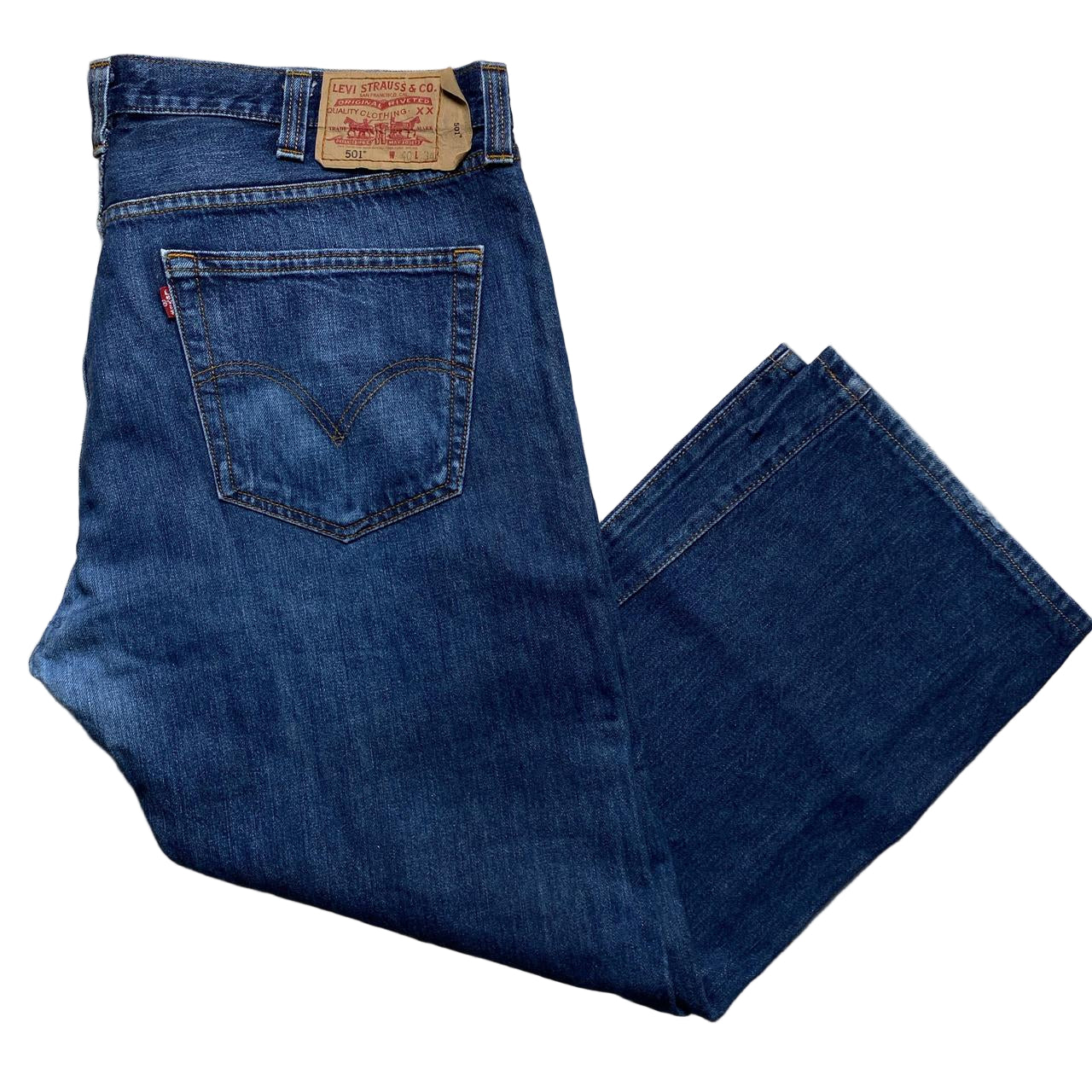 Levis 501 Vintage Baggy Navy Jeans (40W)
