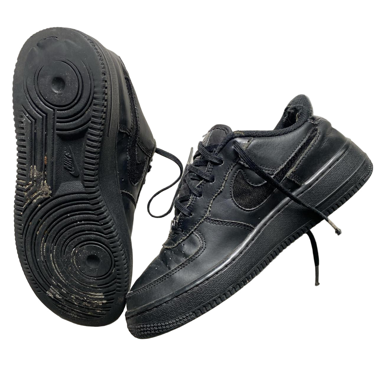 Nike Air Force 1 Black Velcro Swoosh (UK 5.5)