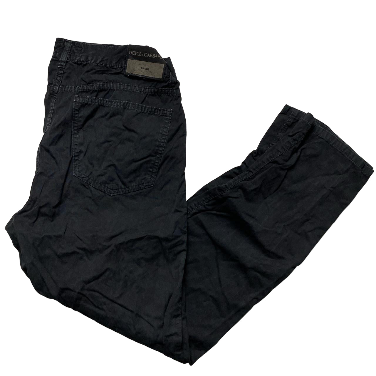 Dolce and Gabbana Vintage Basic Black Trousers Jeans (36W)