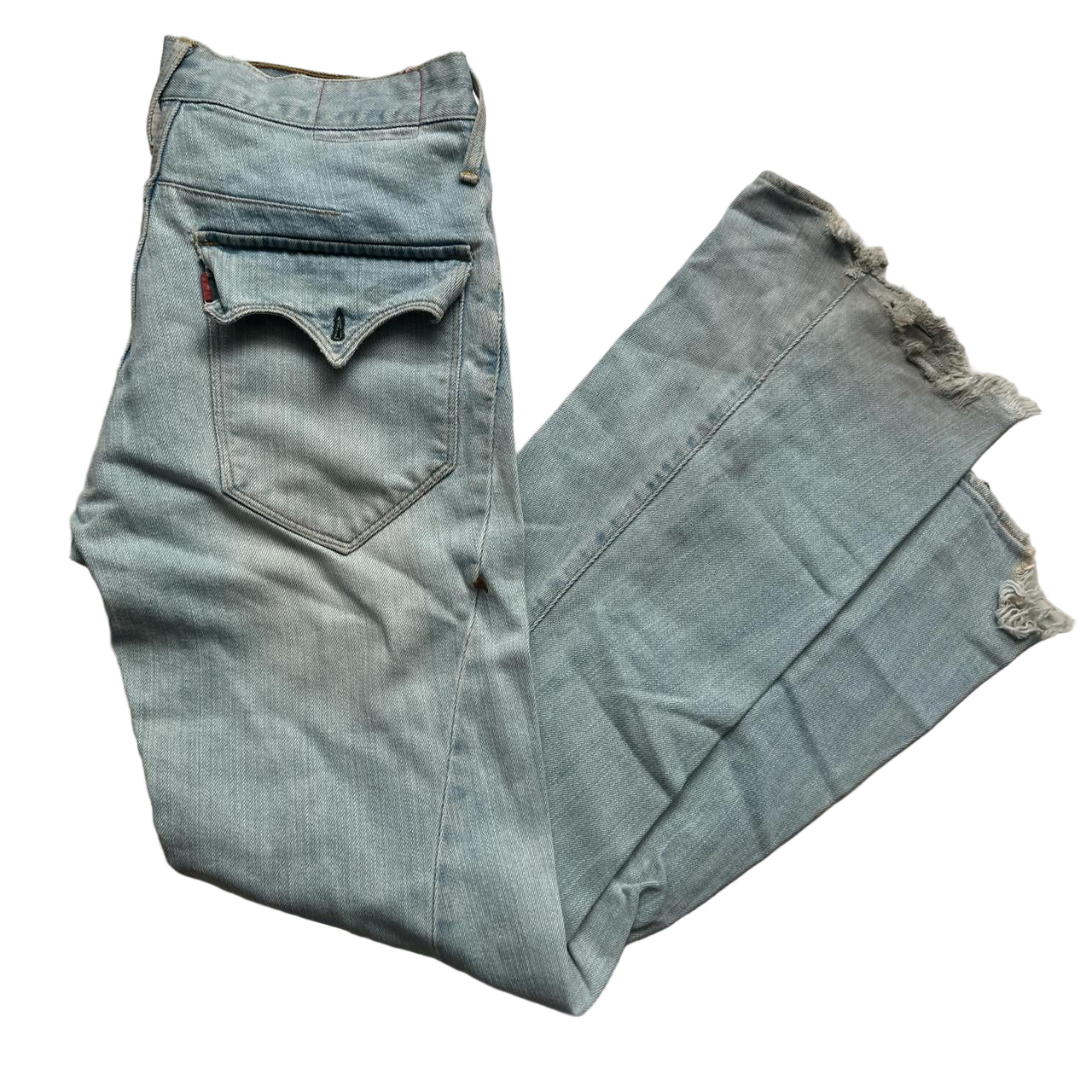 Levis Red Distressed Light Blue Jeans (32W)