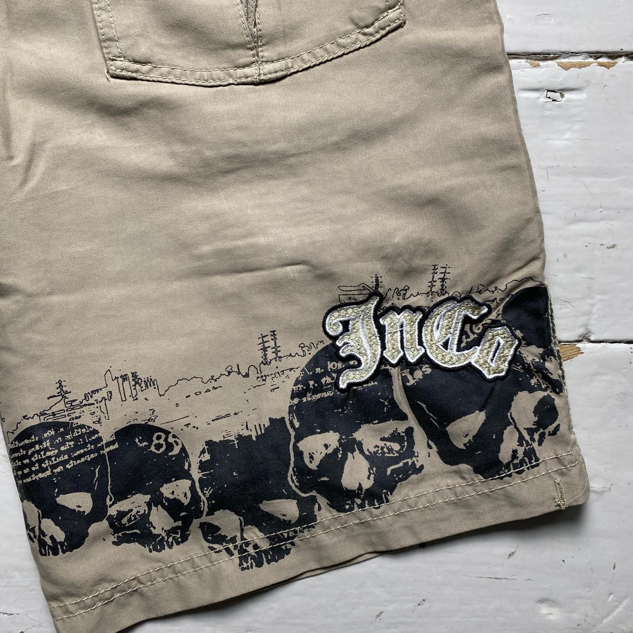 JNCO Jeans Cargo Combat Khaki Skull Shorts