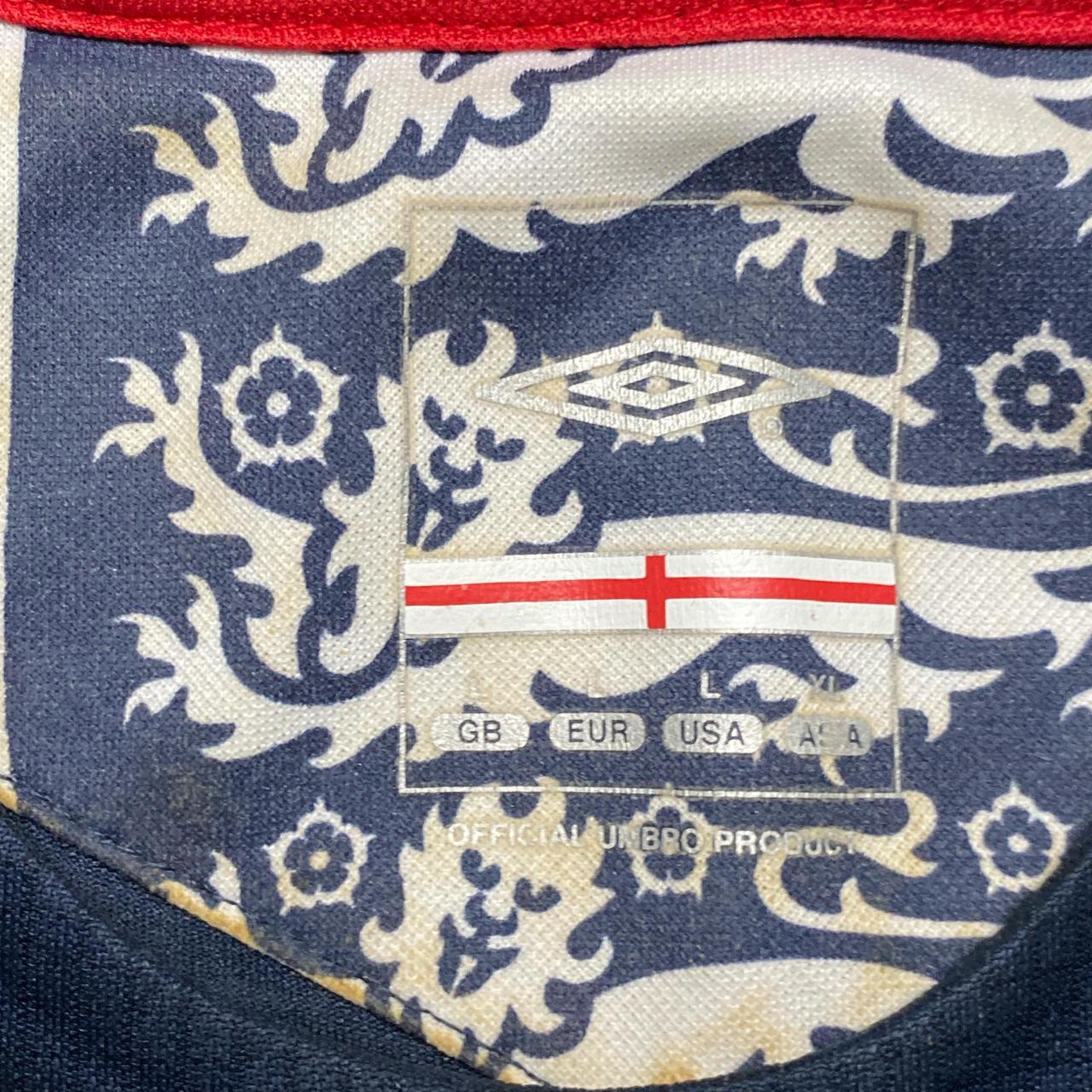 Umbro England Vintage Football Vest Navy and White (L)