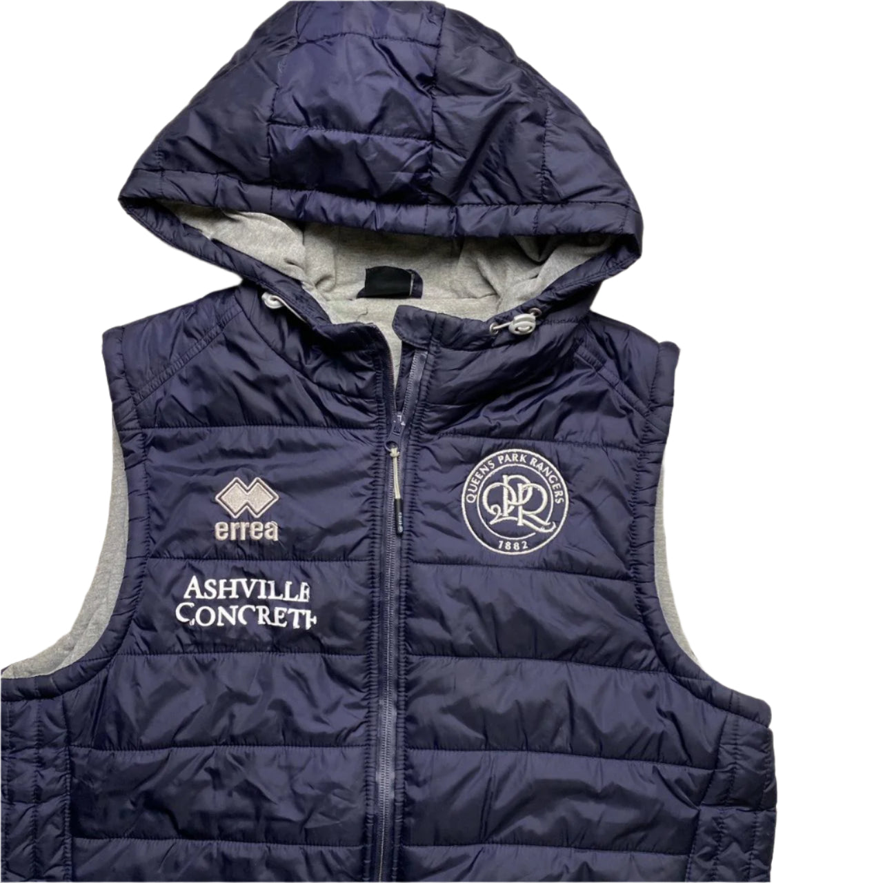 QPR Queens Park Rangers Navy and Grey Hooded Gilet (M)