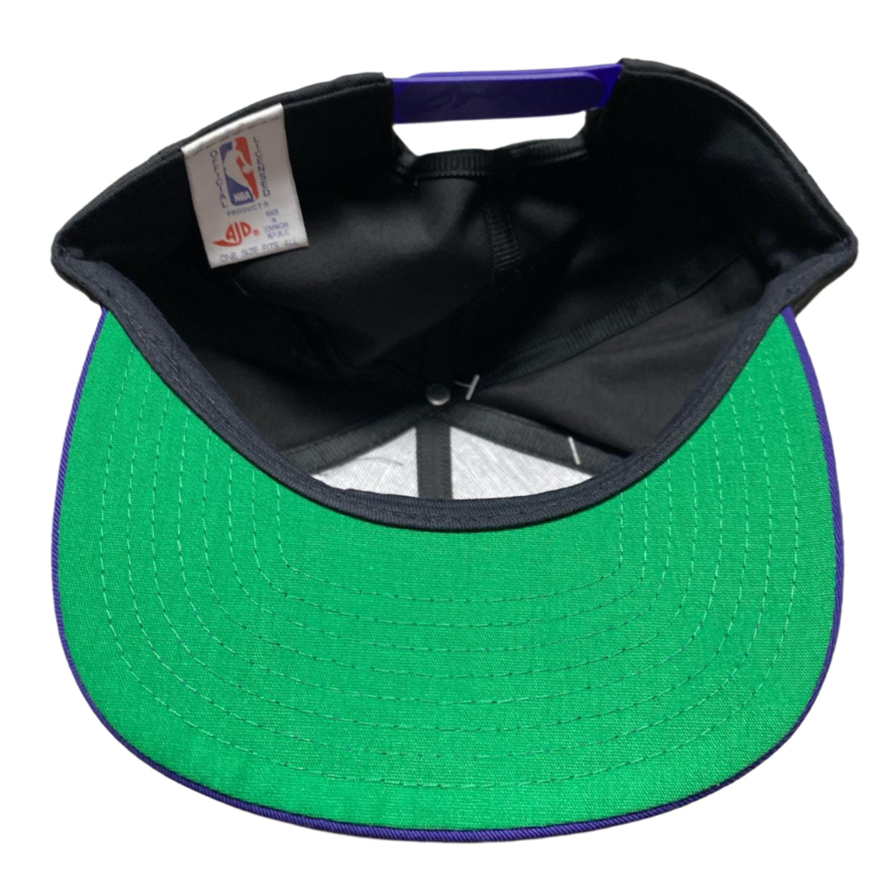 1988 Phoenix Suns NBA Vintage Green Brim Snapback Hat Black and Purple