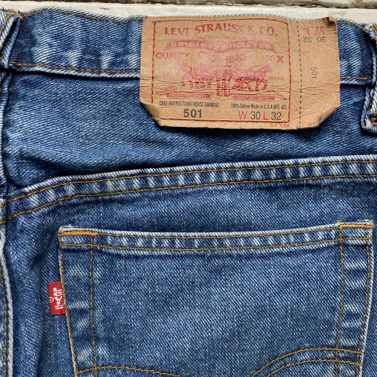Levis 501 Vintage Made in USA Navy Jort Jean Shorts