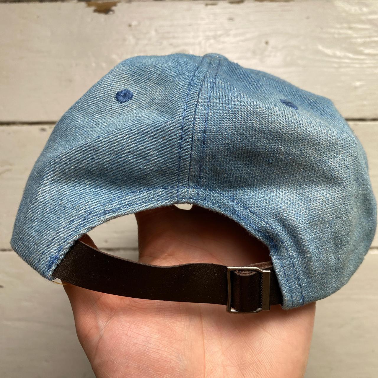 Chrome Hearts Style Denim Rhinestone Cap