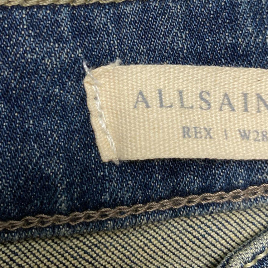 All Saints Rex Slim Fit Jeans Navy Stonewash (28W)