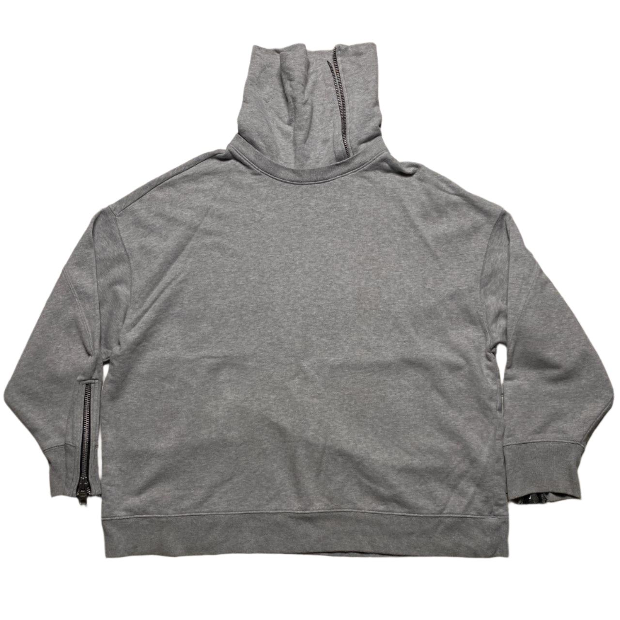 All Saints Grey Turtle Neck Zip Jumper (M)