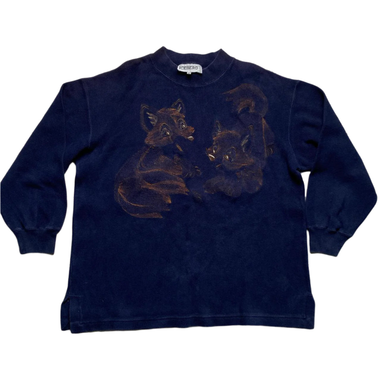 Iceberg Vintage Fox Embroidery Womens Jumper (M)