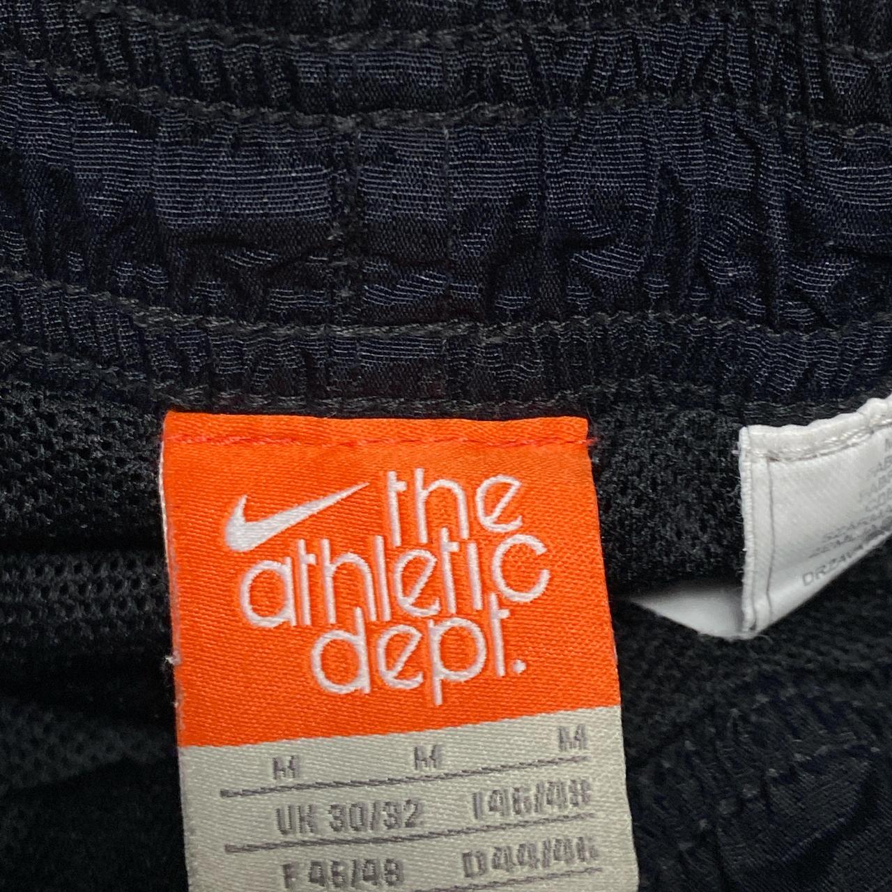 Nike Air Athletic Department Black and White Shell Trackpant Cargo Bottoms (W 30)