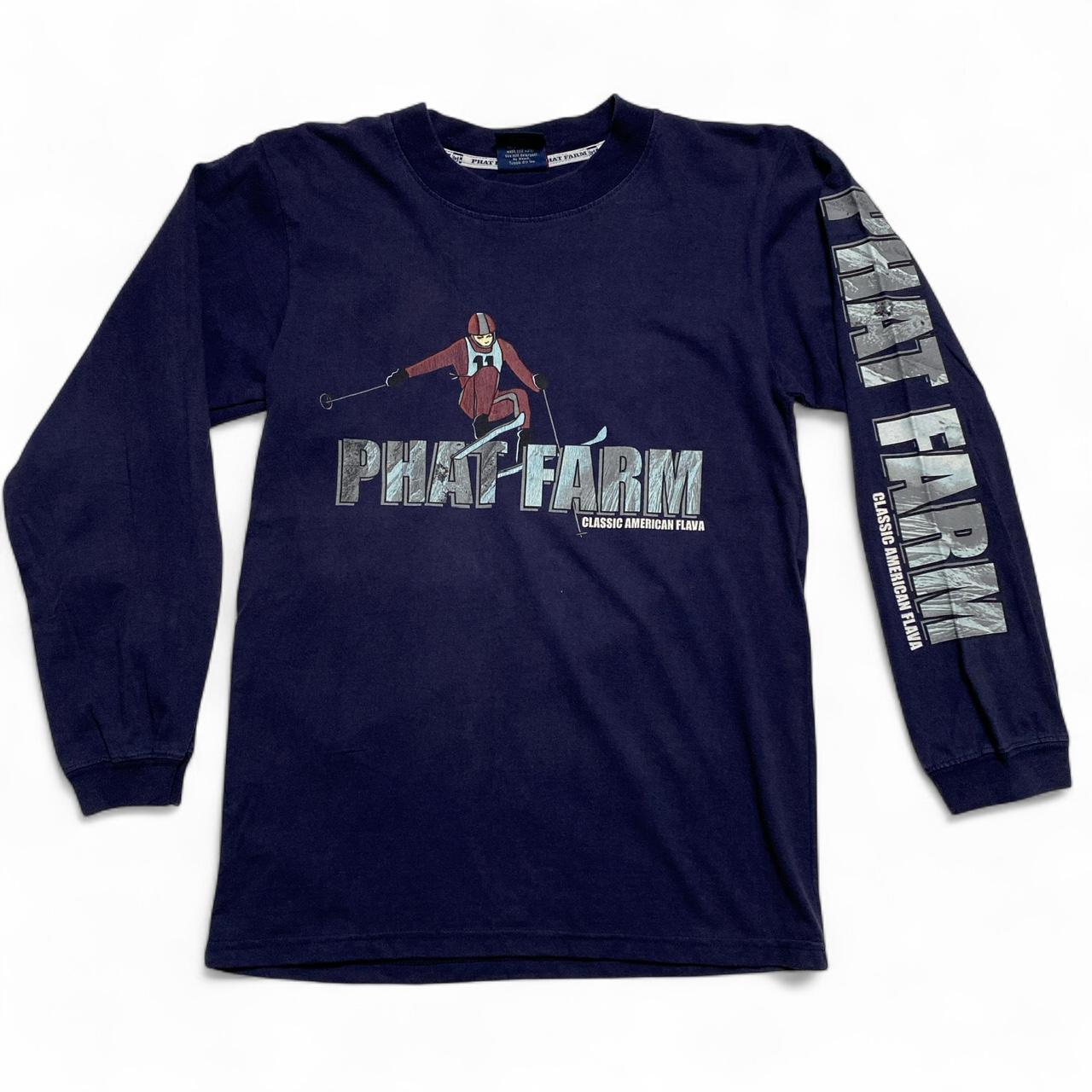 Phat Farm Ski Navy Long Sleeve T Shirt (S)