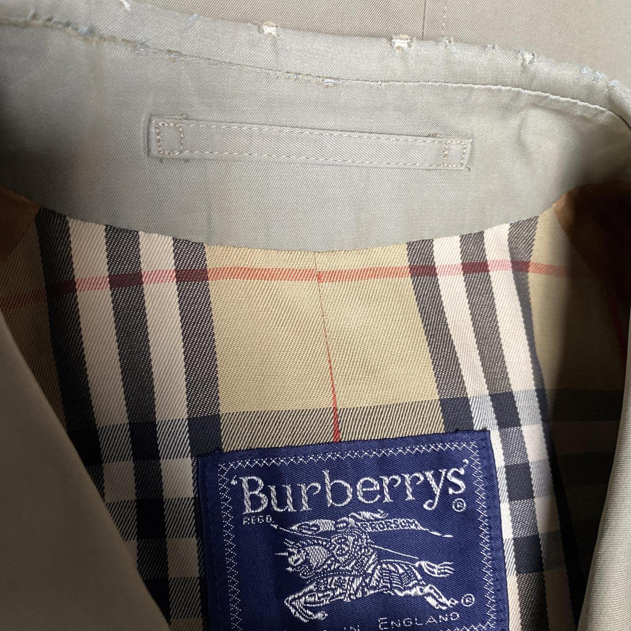 Burberry Vintage Burberrys Khaki Green Novacheck Trench Coat (L)