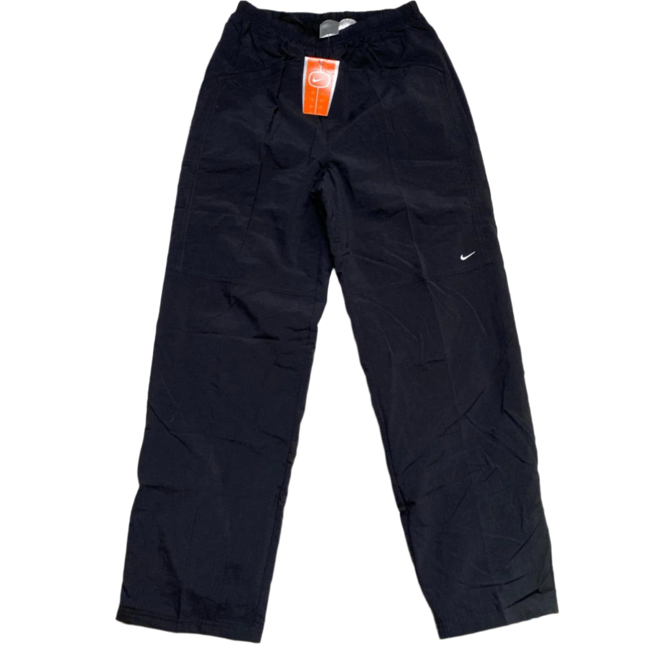 Nike Vintage Y2K Black and White Womens Shell Trackpant Baggy Bottoms (M)