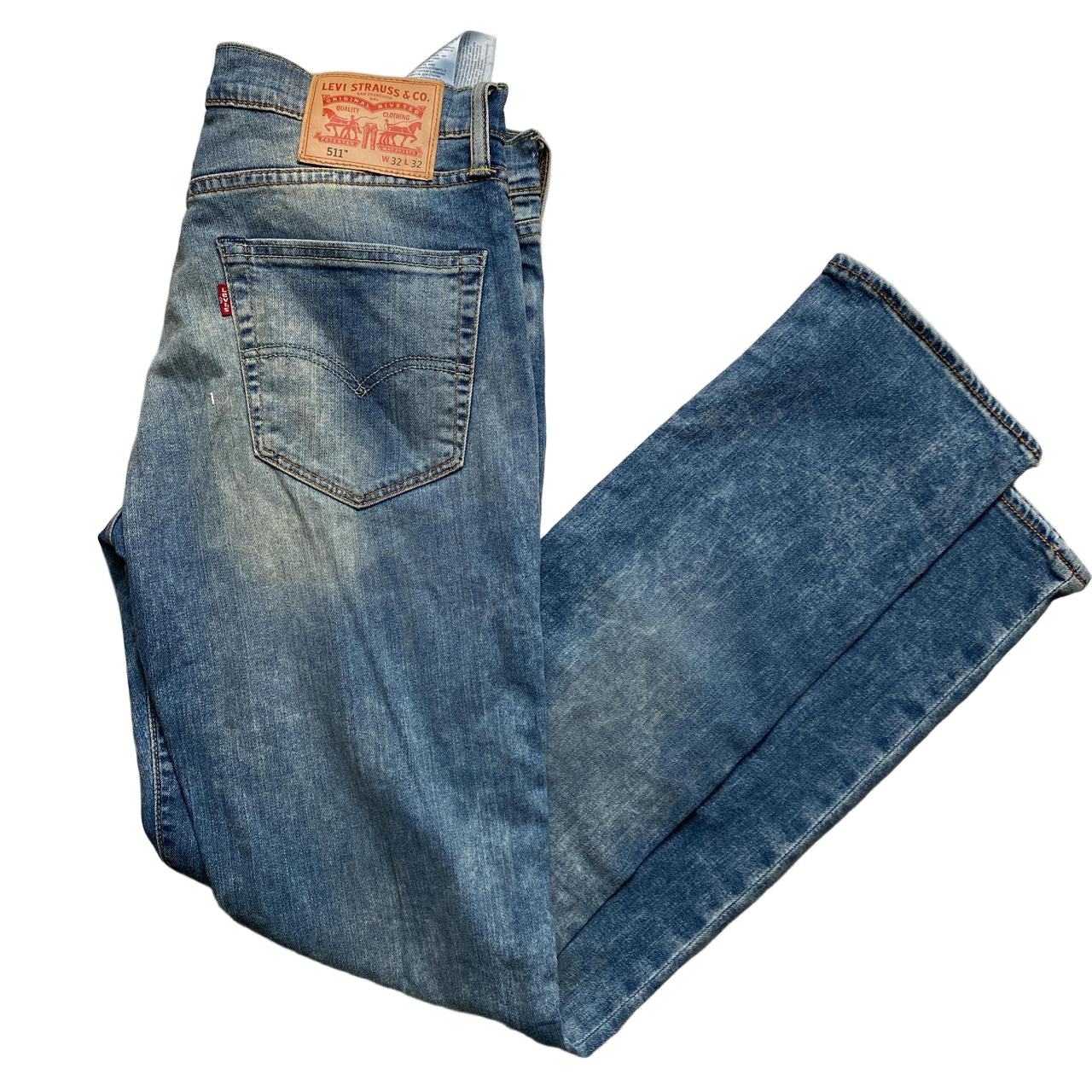 Levis 511 Light Blue Stonewash Jeans (32W)