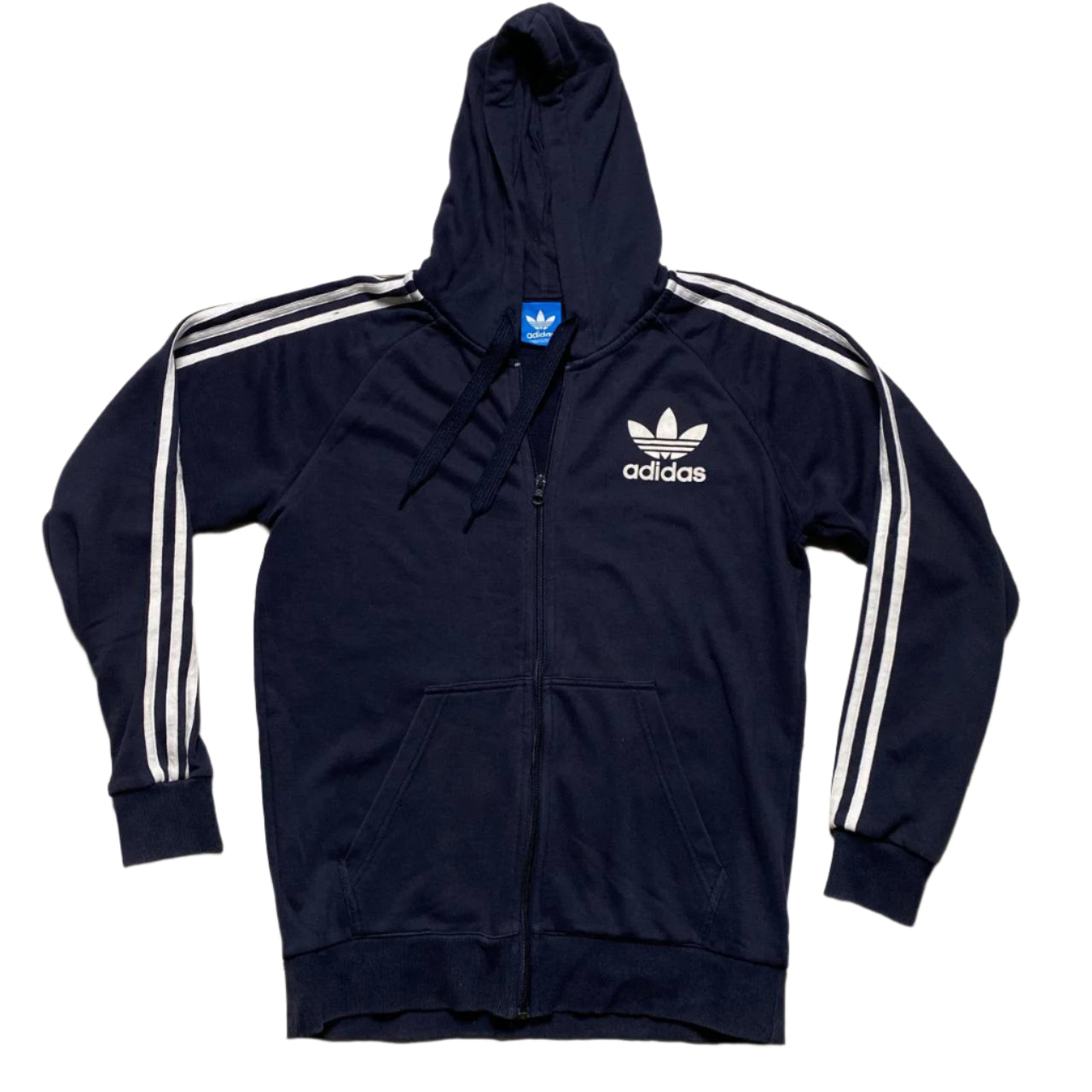 Adidas Originals Navy and White Hoodie (M)