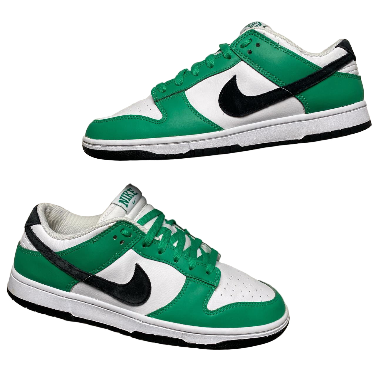 Nike Dunk Low Green Black and White Celtics (UK 10)