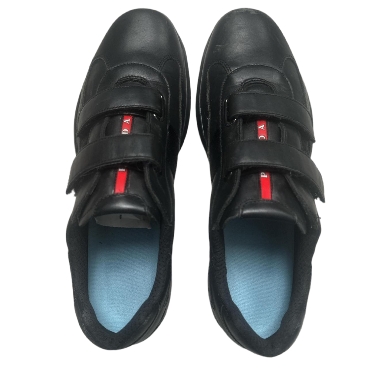 Prada Americas Cup Black and Red Tab Velcro Strap Up Shoes (UK 7)