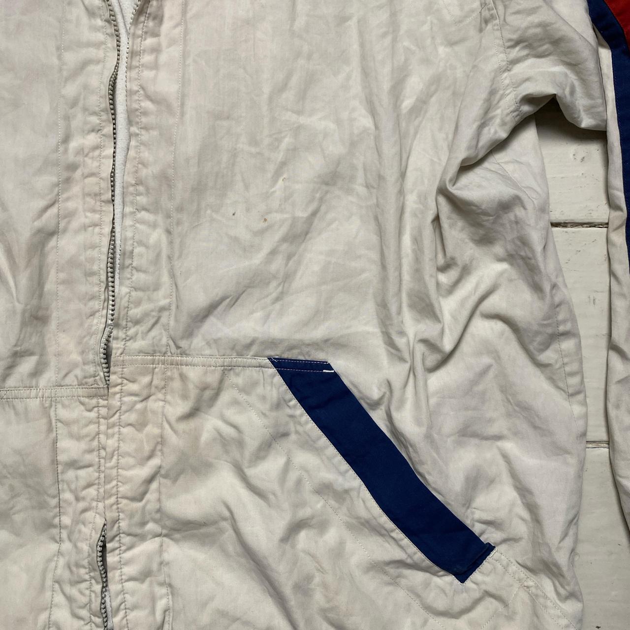 Nike Vintage 90’s Cream Navy and Red Tracksuit Nylon Shell Jacket (XL)
