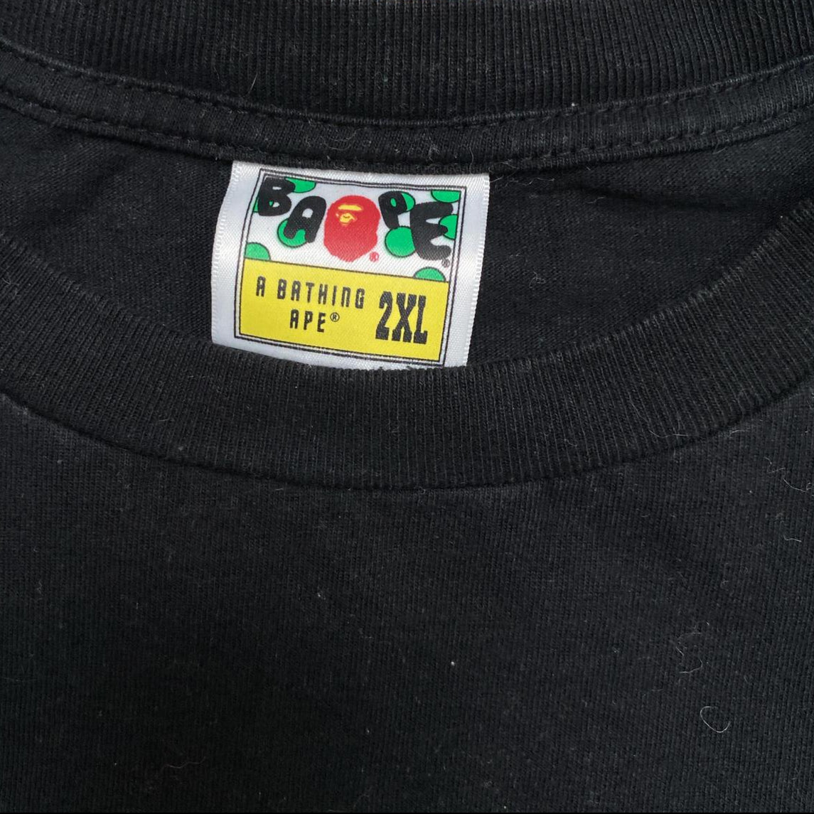 Bape A Bathing Ape Black and White T Shirt (2XL)
