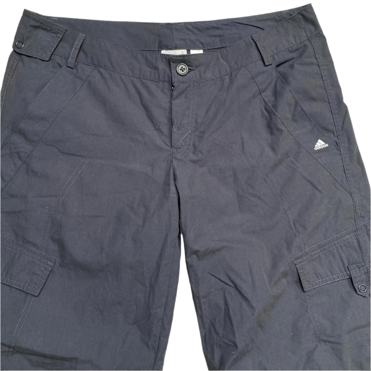 Adidas Grey and White Shell Trackpant Cargo Bottoms Womens (14)