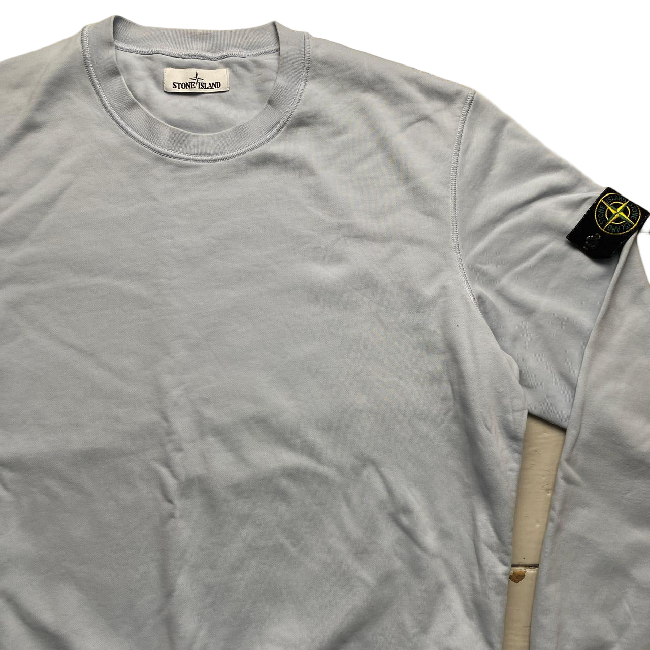 Stone Island Light Blue Crewneck Jumper (2XL)