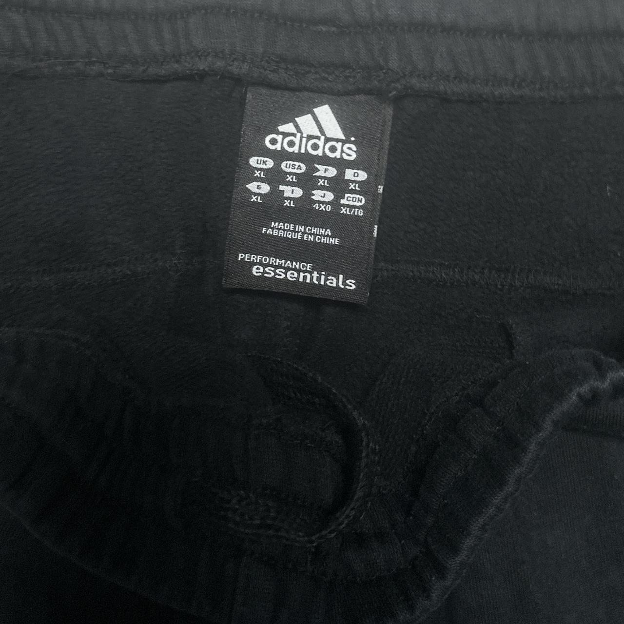 Adidas Performance Essentials Black and White Joggers (XL)