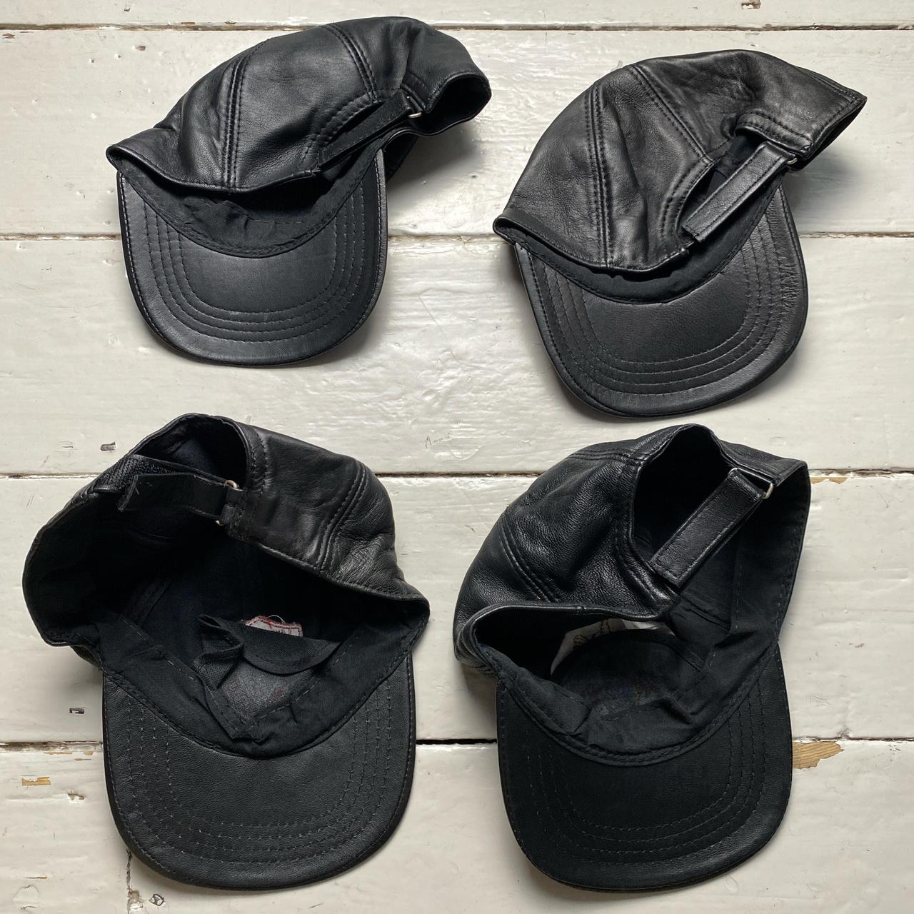Vintage Leather 90’s Football Club Caps Arsenal West Ham Tottenham and Liverpool