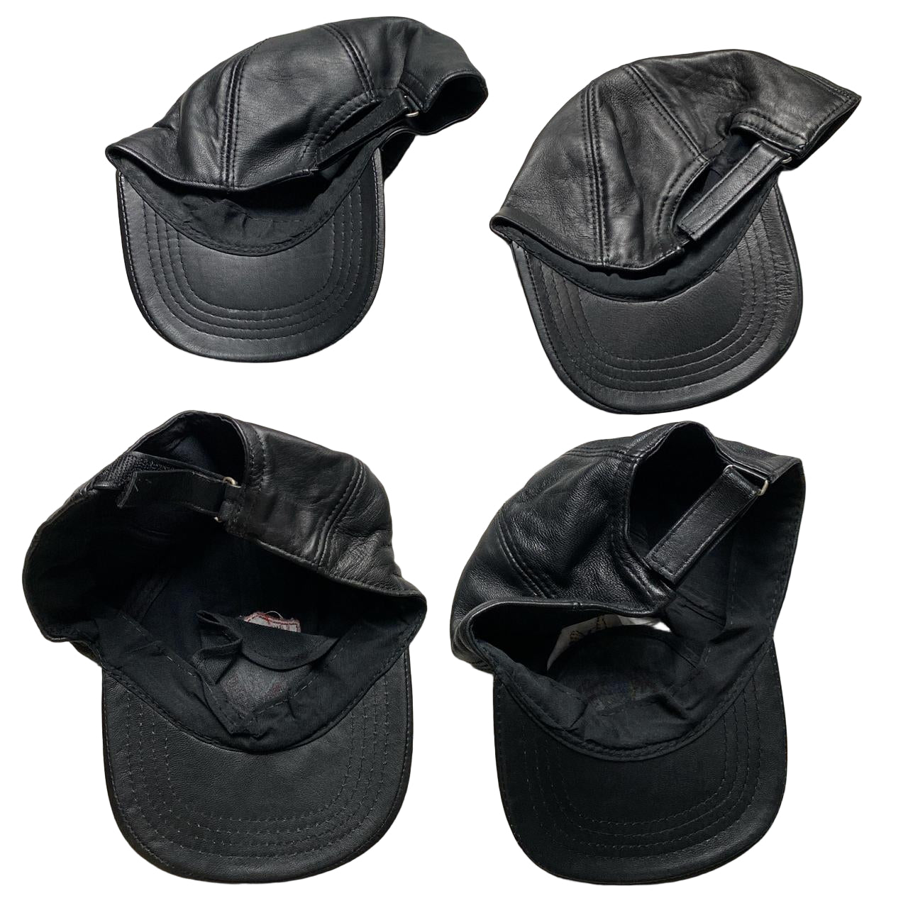 Vintage Leather 90’s Football Club Caps Arsenal West Ham Tottenham and Liverpool